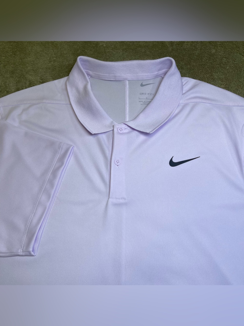 Nike Men's L Dri-FIT Light Purple Golf Polo Shirt Christy's Hope Embroidered